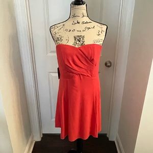 NWT Express Coral colored strapless dress